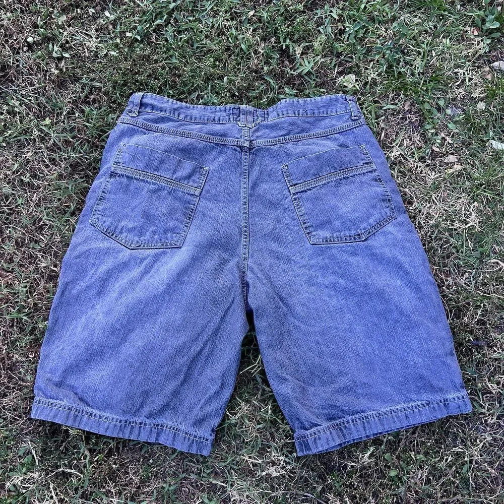 Southpole Type Denim Y2K Jean Shorts Baggy Relaxed Charcoal Gray Mens Size 34